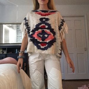 colorful poncho/sweater